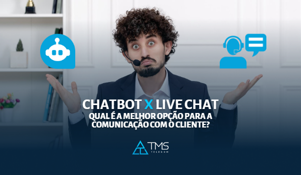 homem jovem em dúvida se utiliza em sua empresa chatbot ou livechat para melhorar a comunicação com seus clientes.